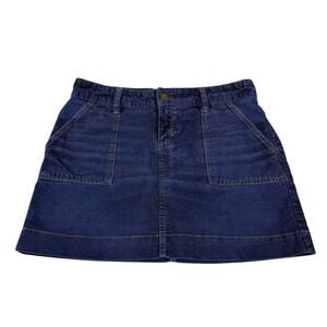 Y2K Gap Blue Corduroy Mini Skirt Womens Size 4